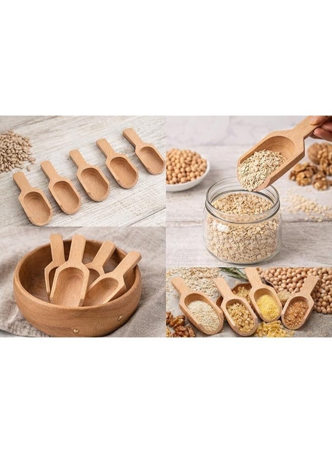 معلقة توابل خشب (6 قطع) مصممة خصيصًا لتنظيم وحفظ التوابل بشكل أنيق وعملي في المطبخ - Image 3