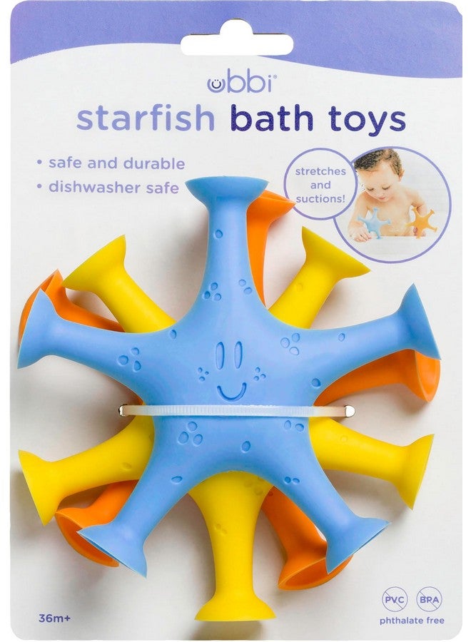 Ubbi Starfish Stretch and Suction Bath Toys, Baby Bath Accessory, Water Toys for Toddler Bath Time, Fun Baby Water Toys, Set of 3 - Image 3