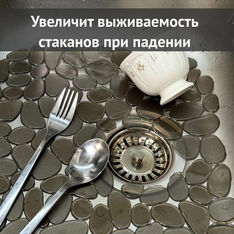 Sink Protector 40 X 30 Cm Brown - Water-resistant Scratch-resistant Non-slip Surface Rubber Sink Mat for Kitchen Bathroom Decor & Sink Damage Protection - Image 5
