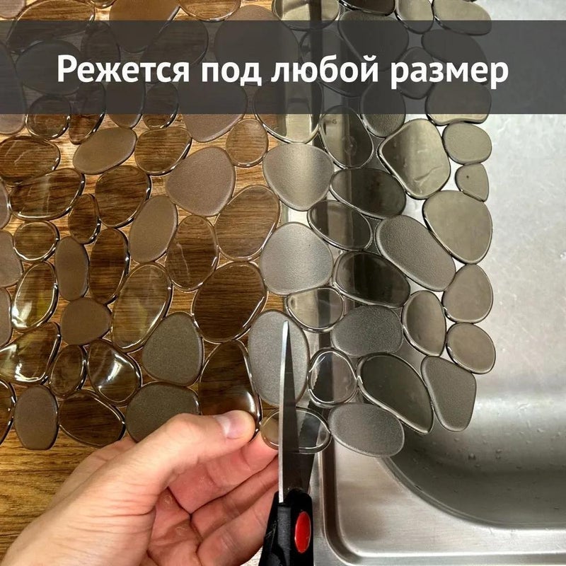 Sink Protector 40 X 30 Cm Brown - Water-resistant Scratch-resistant Non-slip Surface Rubber Sink Mat for Kitchen Bathroom Decor & Sink Damage Protection - Image 4