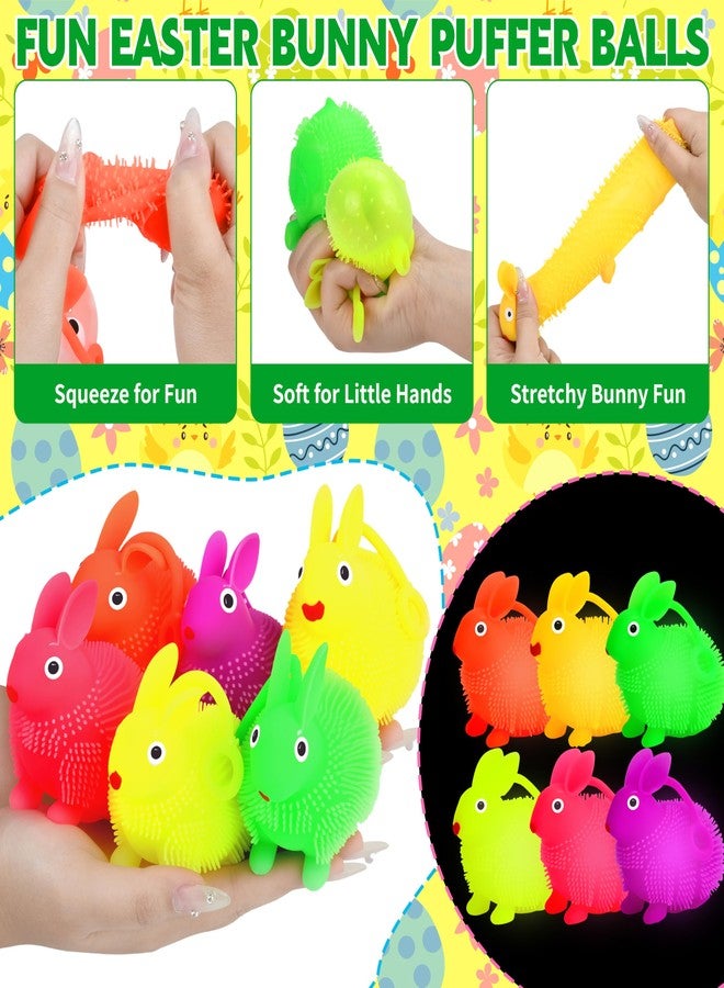 Seifar 12 Pack Easter Eggs Prefilled Egg Set, Plastic Eggs Filled with Flashing Bunny Puffer Balls, Easter Hunt Basket Stuffers with Stress Relief Fidget Toys Squeeze Ball for Egg Hunt Party Favor - Image 3