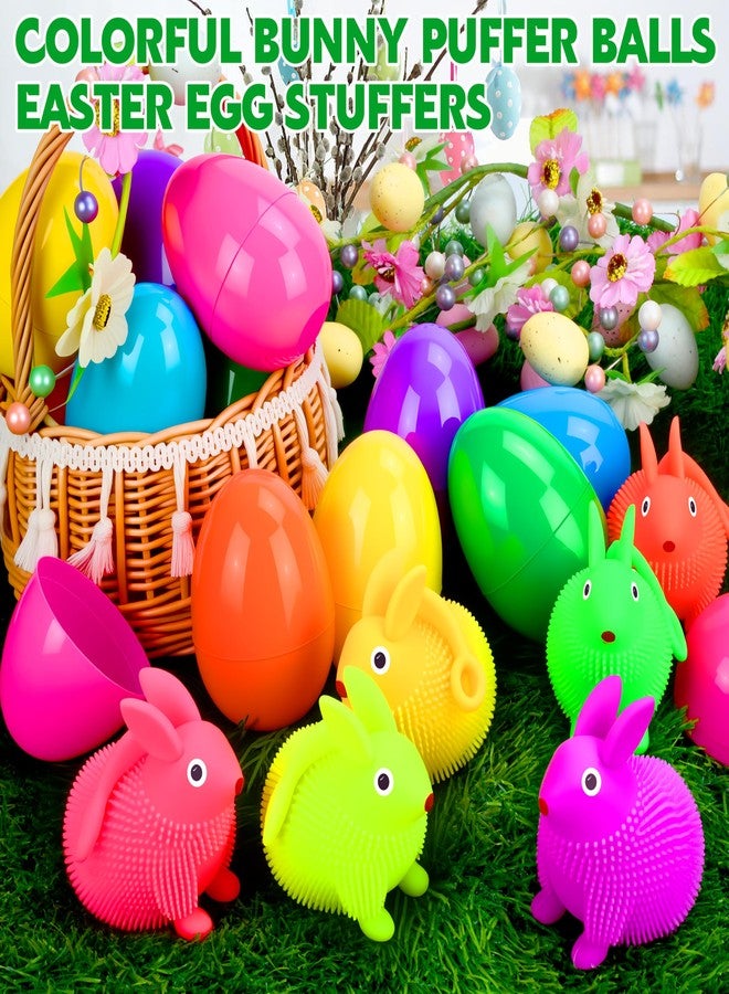 Seifar 12 Pack Easter Eggs Prefilled Egg Set, Plastic Eggs Filled with Flashing Bunny Puffer Balls, Easter Hunt Basket Stuffers with Stress Relief Fidget Toys Squeeze Ball for Egg Hunt Party Favor - Image 5