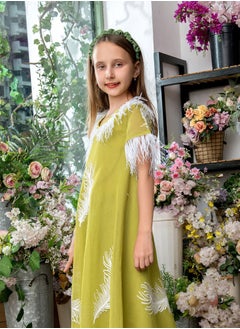 Al Aoyama Feather patchwork dress, princess style mother-daughter outfit  - Image 3