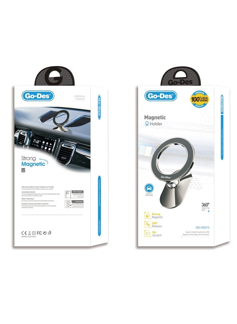 جو-ديز حامل الهاتف المغناطيسي للسيارة GD-HD215 ماج سيف دوار 360 درجة مع إمكانية تحريك الرأس - Image 3