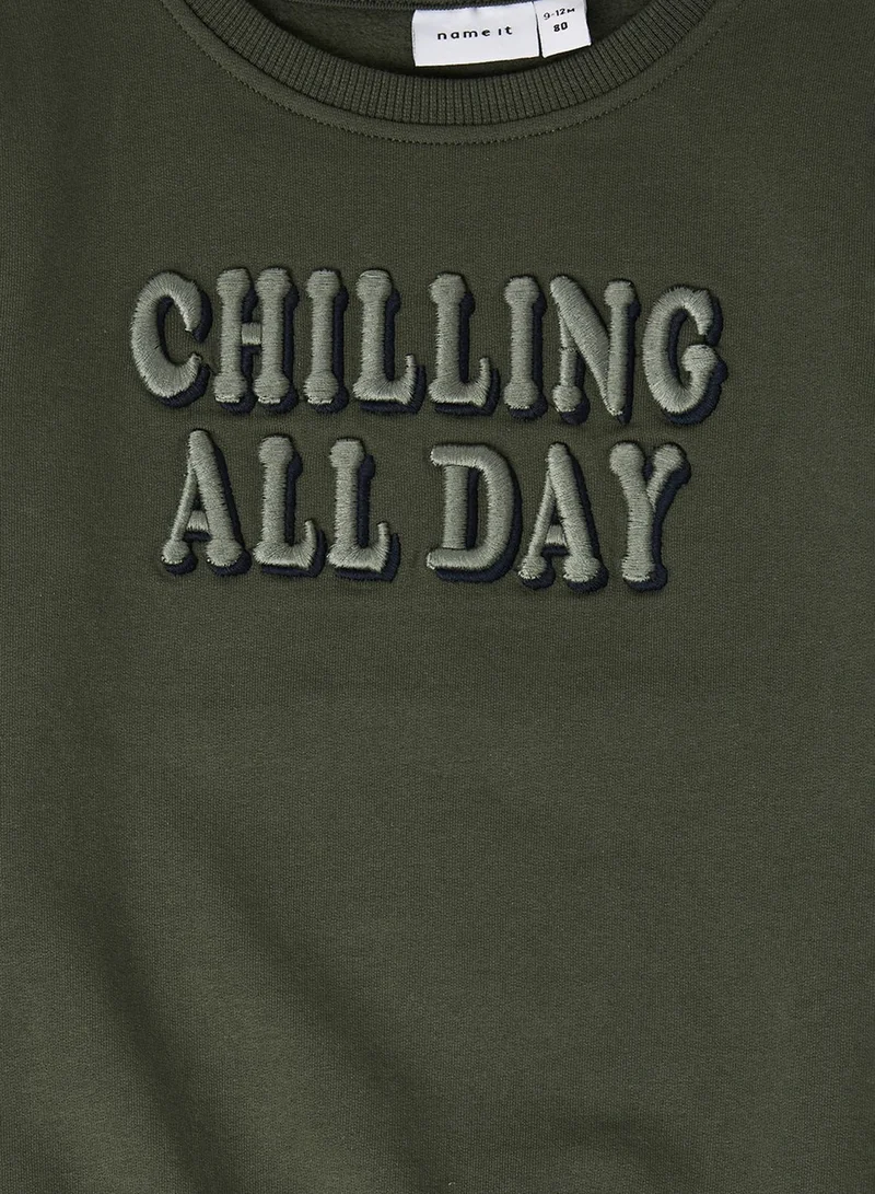 NAME IT Kids Slogan Long Sleeve Sweatshirt