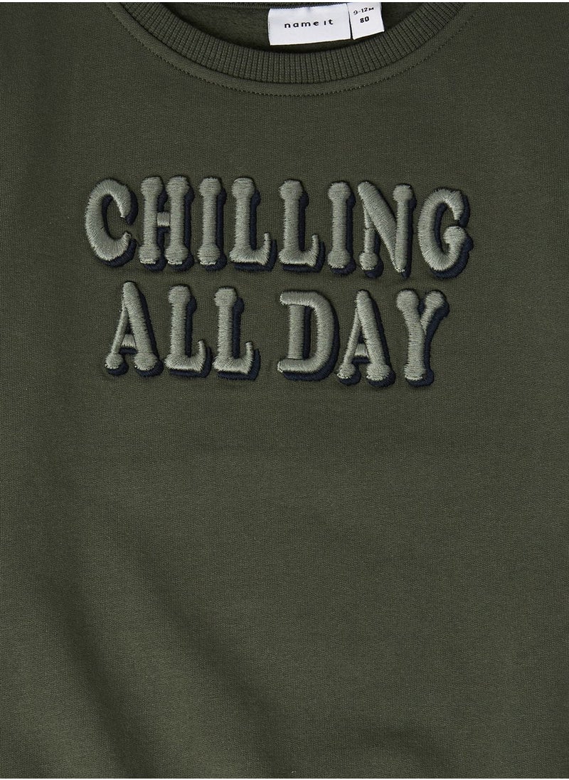 NAME IT - Kids Slogan Long Sleeve Sweatshirt - Image 1