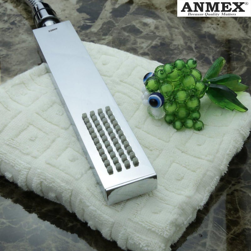 ANMEX ® Premium Multipurpose Hand Spray Hand Shower Set Chrome Finish with 1.5mtr SS Shower Tube and Wall Hook (AX-HS02) - Image 4