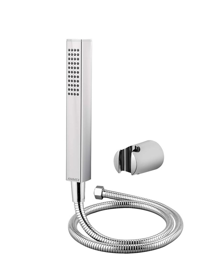ANMEX ® Premium Multipurpose Hand Spray Hand Shower Set Chrome Finish with 1.5mtr SS Shower Tube and Wall Hook (AX-HS02) - Image 1
