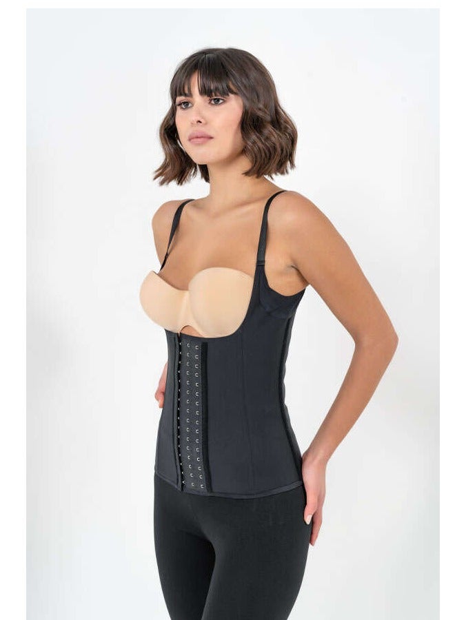 Yamuna Yamuna Suspended Premium Corset with Straps Black Small - Image 2