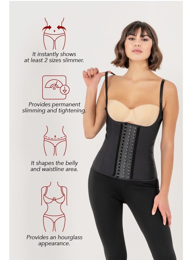 Yamuna Yamuna Suspended Premium Corset with Straps Black Small - Image 1