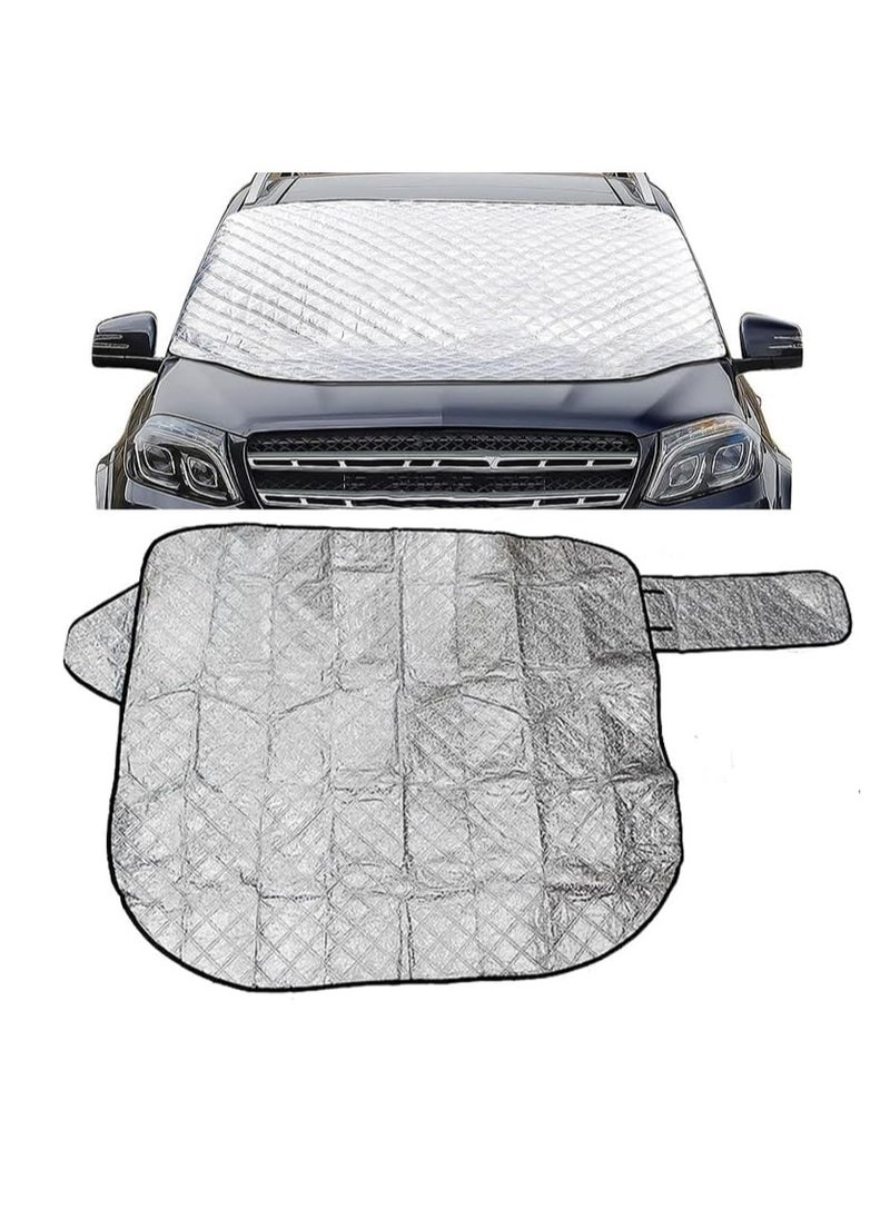 Generic Car windshield sunshade for UV and Heat Protection, reflective protection umbrella with wings placed inside the car door(long wing, 120 * 100 cm, code 9212: 8450) - from Rana store  - Image 1