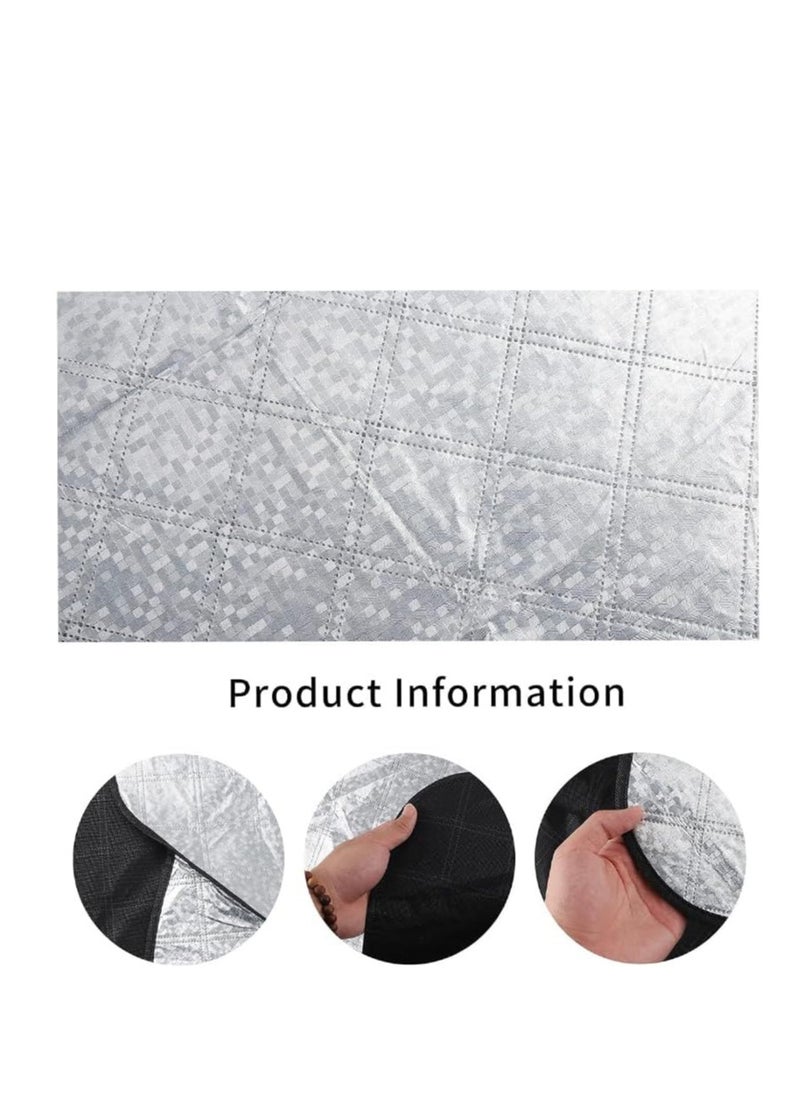 Generic Car windshield sunshade for UV and Heat Protection, reflective protection umbrella with wings placed inside the car door(long wing, 120 * 100 cm, code 9212: 8450) - from Rana store  - Image 2