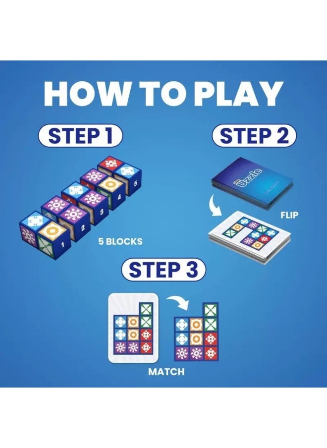 null - * Yishu * Puzzle Uzzle Games Matching Game Master Space Thinking Logic Training Board Game-Colour:Blue Version - Image 1