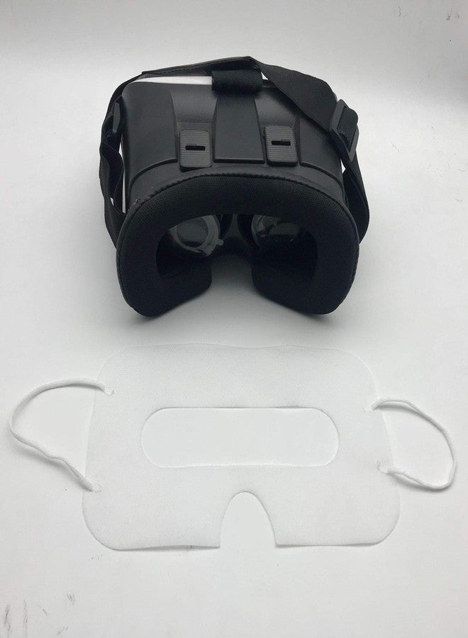 LINHUIPAD 100 Pack Disposable Sanitary Eye Covers - Compatible with HTC Vive Pro/PS VR/Gear VR/Oculus Rift Go & More - White - Image 4