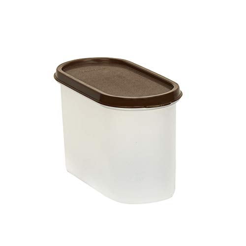 Mahaware Modular Oval Plastic Kitchen Container Set1200 ml Set of 6 Brown - Image 2