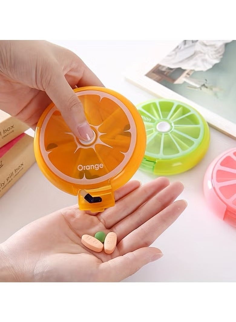 Generic 3pc Portable Pill Box For Travel, 7 Compartments For Medicines And Vitamins, Suitable To Put In A Pocket Or Purse, Safe Storage Of Daily Doses  - Image 2