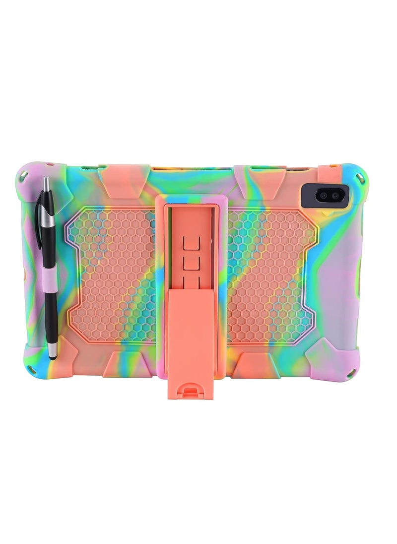 Tablet Case Cover for MatePad 10.4 Soft and Light Silicone Shockproof Drop Protective Cover with Kickstand& Shoulder Strap Kids Case