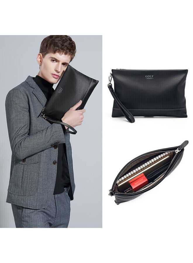 Golf Men's Clutch, Soft Top-grain Leather, Fashionable Envelope Wallet, Handheld Purse, Multi-card Slots, Clutch, Father's Day Gift - Image 5