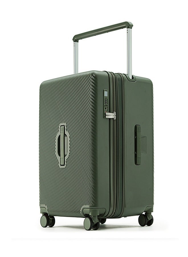 LIGHTGO 7655 100% pure PC Suitcase check in luggage 28 inch with Expandable with TSA travel case Green color - Image 1