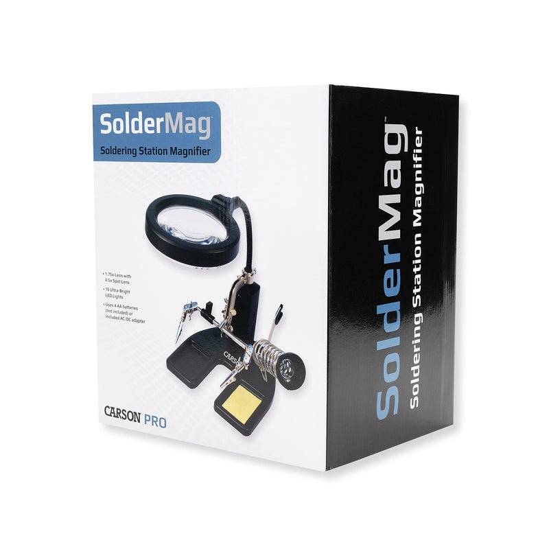 Carson SolderMag 1.75x LED Lighted Soldering Magnifier with 4.5x Spot Lens (CP-50), black (3.75-inch) - Image 4