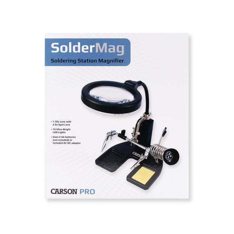 Carson SolderMag 1.75x LED Lighted Soldering Magnifier with 4.5x Spot Lens (CP-50), black (3.75-inch) - Image 5