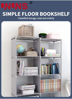 UNUNS Bookshelves,10 Cube Bookcases,Assembled Storage Rack,Vertical File Cabinet Bookshelf,Organizer Shelves For Book Toys Clock,Vertical Cabinet Bookcase For Bedroom/Study Room/Living Room/Office  - Image 3