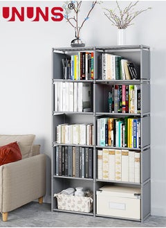 UNUNS Bookshelves,10 Cube Bookcases,Assembled Storage Rack,Vertical File Cabinet Bookshelf,Organizer Shelves For Book Toys Clock,Vertical Cabinet Bookcase For Bedroom/Study Room/Living Room/Office  - Image 2