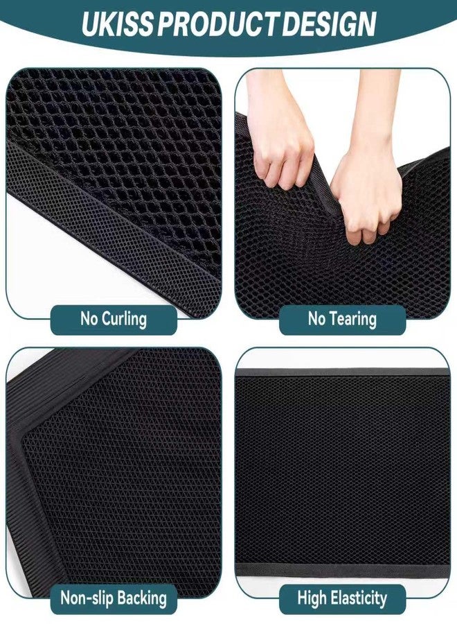 UKISS Front Door Mat Outside Entrance, Sand & Dirt Trapper Low-Profile Non-Slip Doormat Indoor Outdoor, Stain Resistant Washable Rubber Mat for Entryway,30''x17.5'', Black - Image 5