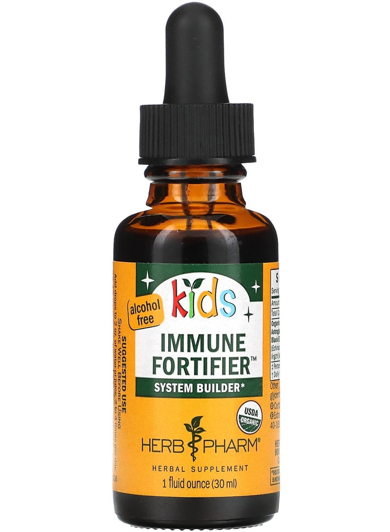 HERB PHARM Kid's Immune Fortifier, System Builder, Alcohol Free, 1 fl oz (30 ml)