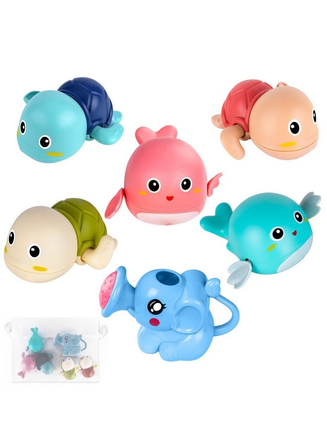 FAYOGOO - Bath Toys, 6 Pack Baby Bath Toys For Toddlers 1-3, Floating Wind-Up Toys Swimming Pool Games Water Play Set Xmas Gift For Bathtub Shower Infant Toddlers Kids Boys Girls Ages 4-8 Years Old - Image 1