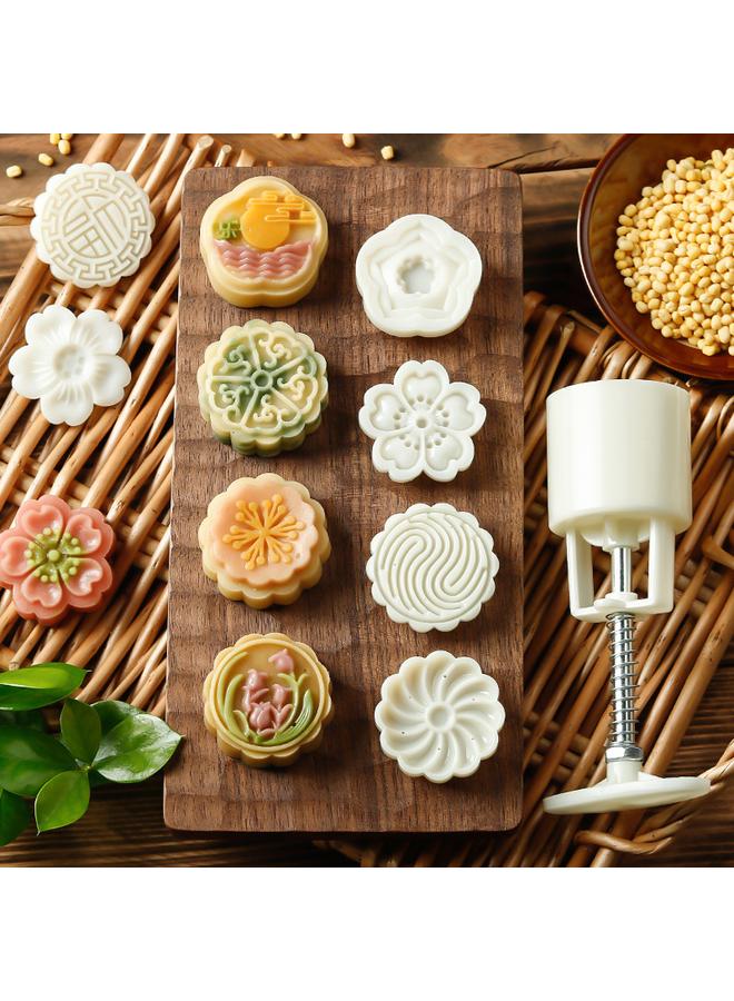 Bluejw New Hand-pressed Model Printing Tool Mung Bean Cake Pressing Dessert Ice-skin Pastry Embossed Baking Mooncake Mold - Image 5