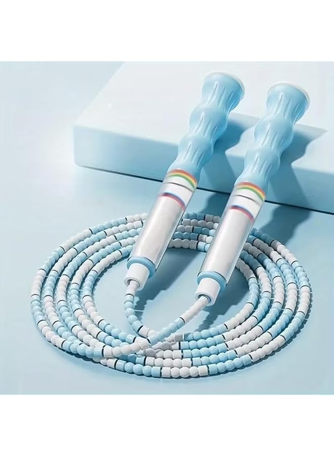 Premium Adjustable Bamboo Segment Jump Rope with Anti-Tangle Silicone Wrap, Customizable Name, Soft Grip for Fitness Training