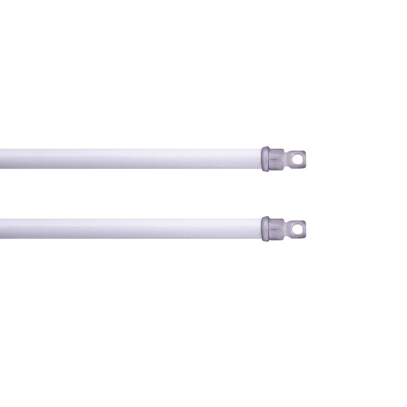 Interior Living Interior Living 1119 in Adjustable Petite Swivel Sash Rod 2Pack 516 in Diameter White 
