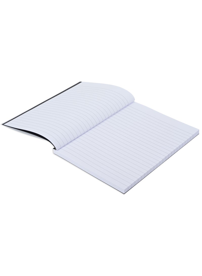 FIS® Notebook Soft Cover, A5 Size(14.8x21cm), 2 Quire, 192 Pages, 96 Sheets, Single Line Ruling, Golden/Black, Packet of 5 Pieces, Design 6 - FSNBSCA5GLBK06 - Image 2