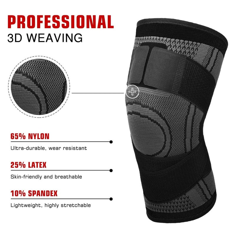 JZS Leg Compression Sleeve Full Leg, 2 Pack Short Knee Brace for Men Women Knee Support Protector for Running, Weightlifting, Workout and other Sport, S (Black) - Image 5