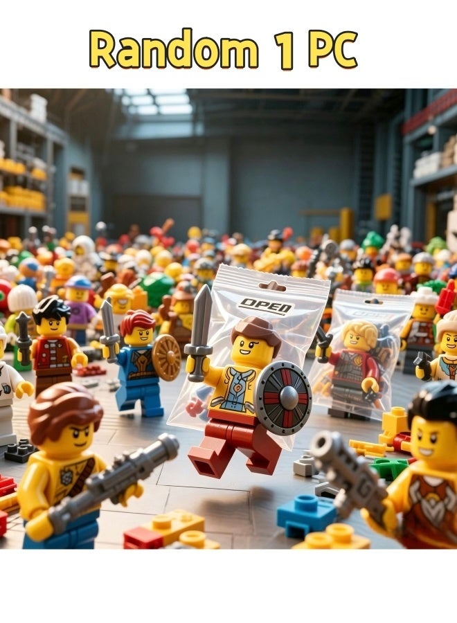 Random Minecraft Building Blocks Minifigures Set Compatible Bricks Toy with Weapons for Kids Creative Assembly Game Gift - Image 1