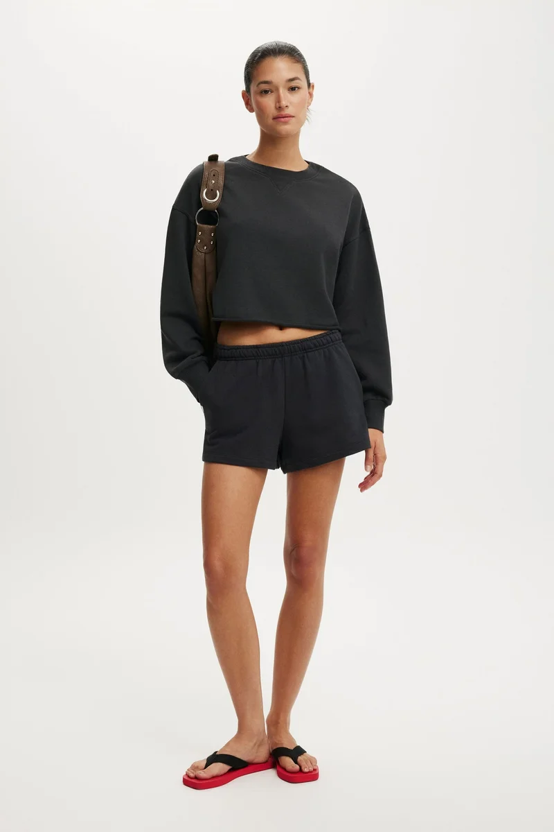 Cotton On  CROPPED FLEECE SWEATSHIRT for Women | Best Price UAE