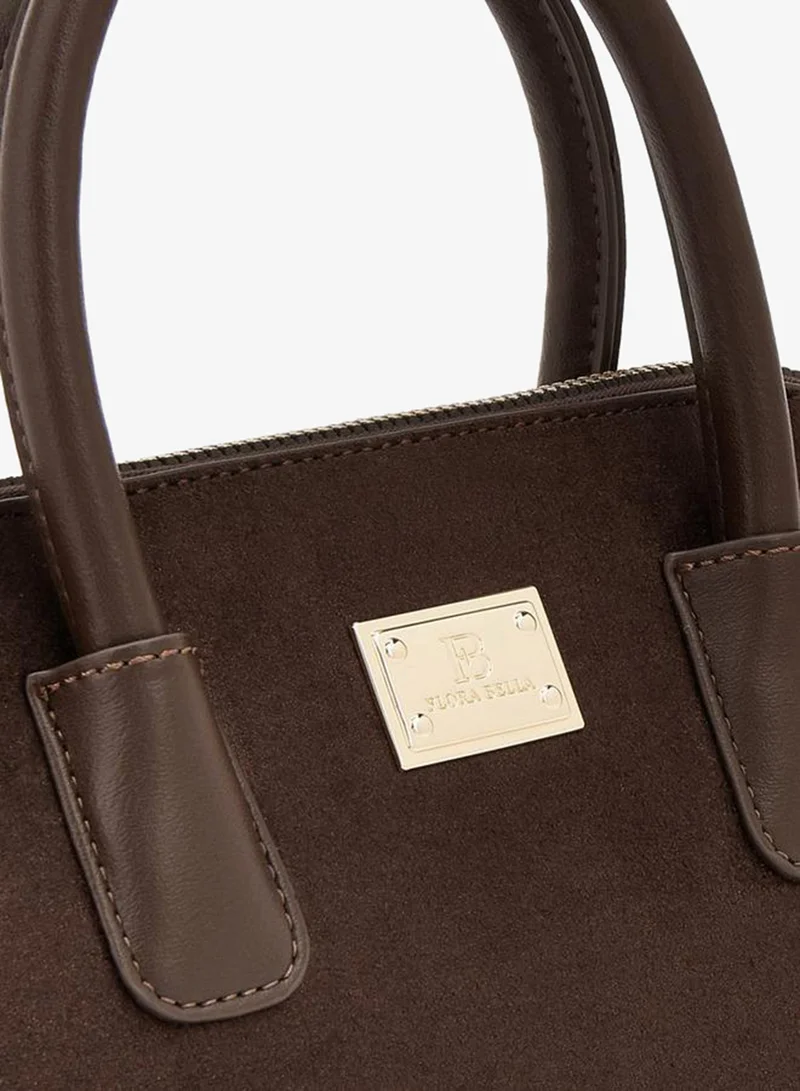 Flora Bella By Shoexpress BROWN Solid Crossbody Bag With Zip Closure for Women | Best Price UAE
