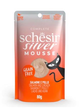 Schesir Silver Mousse Senior Cat - Salmon And Chicken 80g (12 Pouch) - pzsku/Z5A7B36F57A28E55A5422Z/45/_/1725660210/0702ac1f-33e8-4dc0-aa0f-f5d41ae2936b