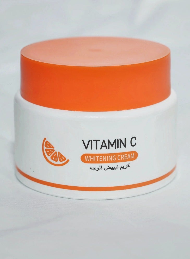 evvoli كريم تفتيح البشرة بفيتامين C، مزيل البقع الداكنة للوجه، كريم تفتيح البشرة للرقبة، الكوع، الفخذ الداخلي والركبتين، الساق، تحسين بهتان بشرة الجسم كريم تفتيح فيتامين C للوجه والجسم 100 مل - Image 1