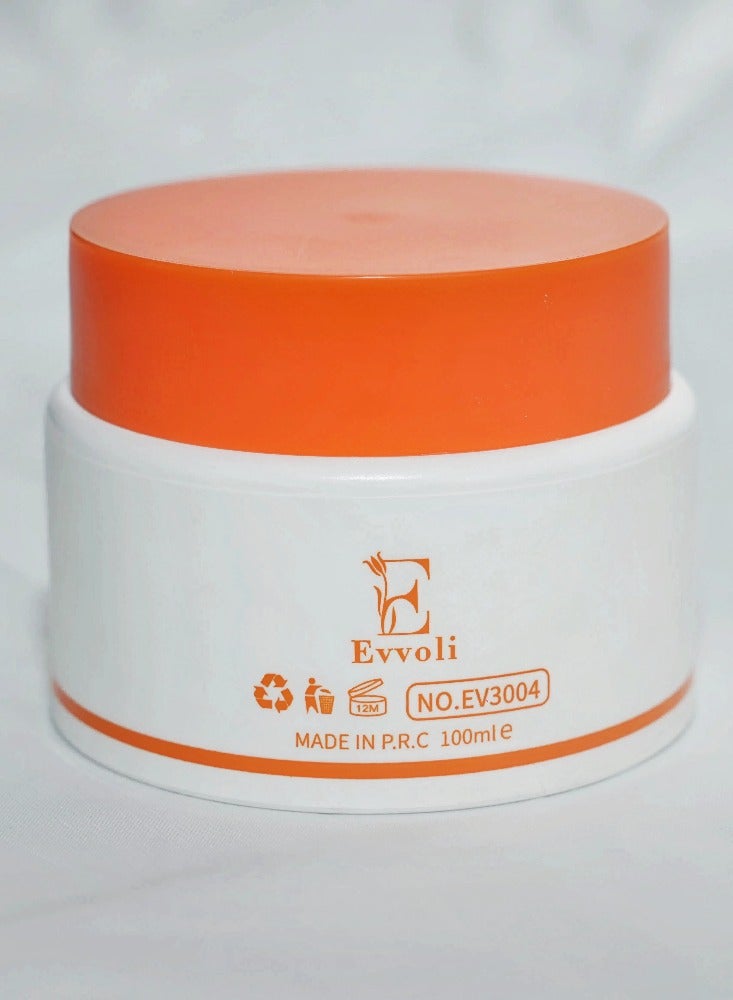 evvoli كريم تفتيح البشرة بفيتامين C، مزيل البقع الداكنة للوجه، كريم تفتيح البشرة للرقبة، الكوع، الفخذ الداخلي والركبتين، الساق، تحسين بهتان بشرة الجسم كريم تفتيح فيتامين C للوجه والجسم 100 مل - Image 3