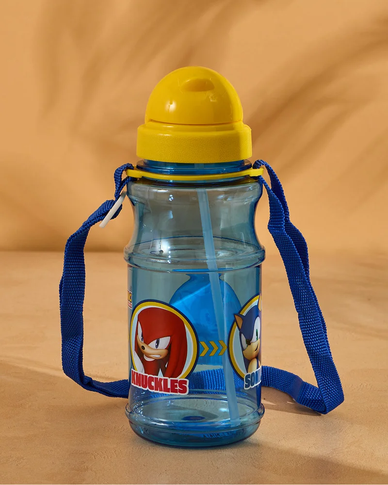 REDTAG Blue Sonic the Hedgehog Transparent Water Bottle