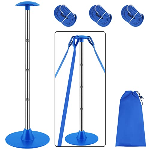 VEITHI Boat Cover Support Poles, Stainless Steel Pole Boat Cover Support System with Webbing Strap, 4-Stage Extension Adjustable Height of 16”-59”, for Boat Covers Prevent Water from Accumulation - Blue - Image 1