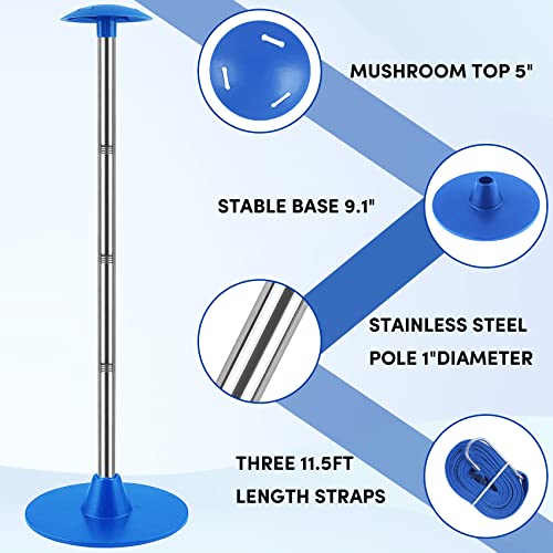 VEITHI Boat Cover Support Poles, Stainless Steel Pole Boat Cover Support System with Webbing Strap, 4-Stage Extension Adjustable Height of 16”-59”, for Boat Covers Prevent Water from Accumulation - Blue - Image 3