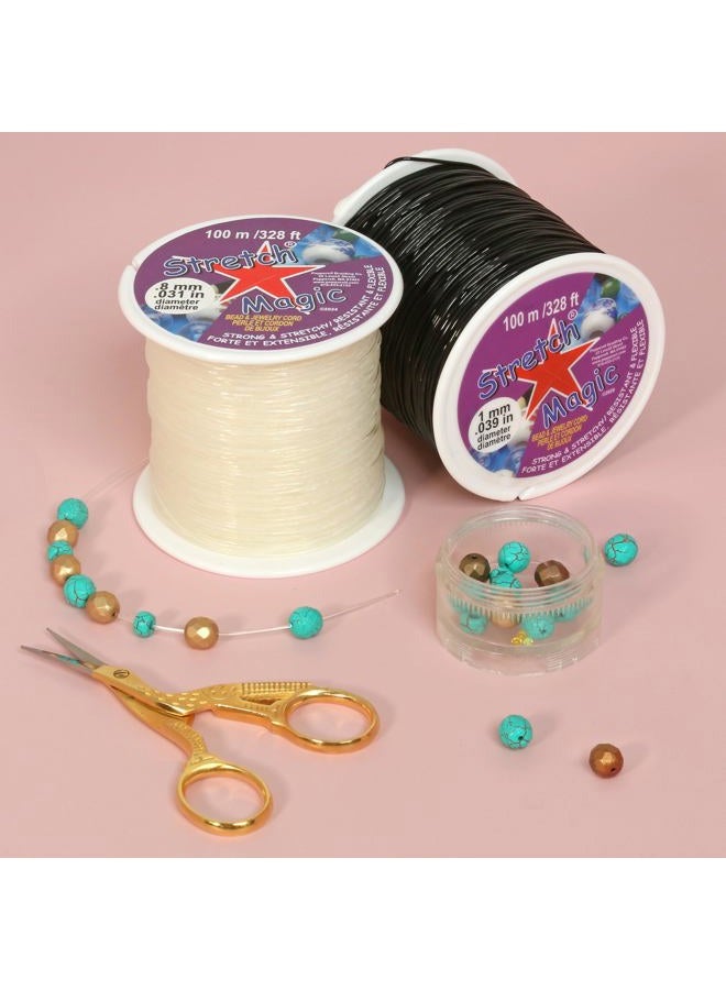 Stretch Magic Pepperell Stretch Magic 0.5mm Bead and Jewelry Cord, 100m, Clear - Image 2