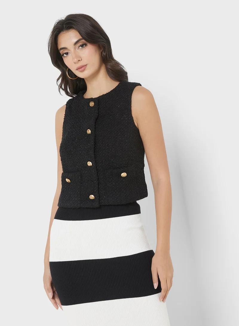 فورث اند ريكلس سترة تويد بتفاصيل أزرار