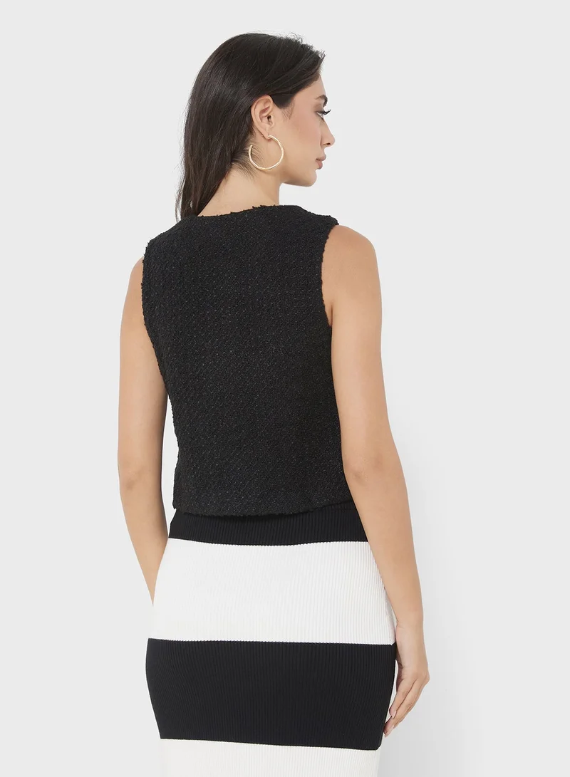 فورث اند ريكلس سترة تويد بتفاصيل أزرار