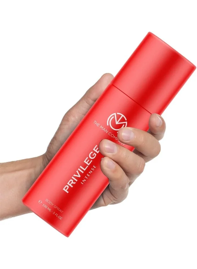 ذا مان كومباني مزيل عرق بريفيليج إنتنس للرجال بخاخ جسم فاخر برائحة تدوم طويلاً مثالي للاستخدام اليومي هدية للزوج أو الصديق  مل