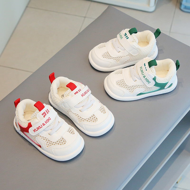 Baby Shoes Boys' Trendy All-Match Toddler Shoes Women'S Hollow Breathable Anti-Slip Mesh Mesh Fit Shoes - Image 5