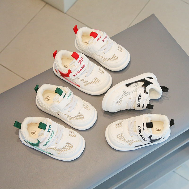 Baby Shoes Boys' Trendy All-Match Toddler Shoes Women'S Hollow Breathable Anti-Slip Mesh Mesh Fit Shoes - Image 2